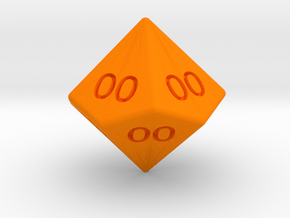 All Ones D10 (tens) in Orange Smooth Versatile Plastic: Small