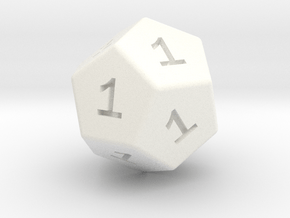 All Ones D12 in White Smooth Versatile Plastic: Small