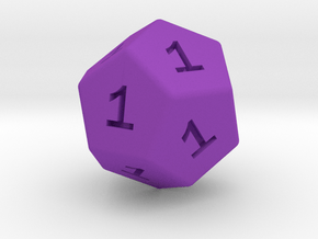 All Ones D12 in Purple Smooth Versatile Plastic: Small