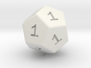 All Ones D12 in White Natural Versatile Plastic: Small
