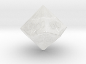 All Ones D10 (tens) in Clear Ultra Fine Detail Plastic: Small