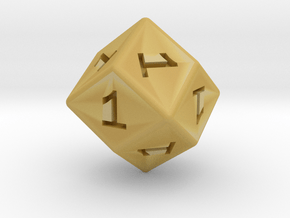 All Ones D12 (rhombic) in Tan Fine Detail Plastic: Small