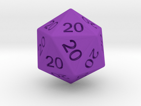 All Twenties D20 in Purple Smooth Versatile Plastic: Small