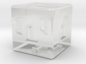 All Ones D6 in Clear Ultra Fine Detail Plastic: Small