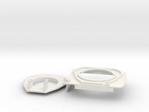 Tamiya M13/40 Turret Rotation Axis Correction Set in White Natural Versatile Plastic