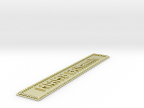Nameplate HMHS Britannic (10 cm) in 14k Gold Plated Brass