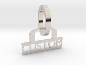 Thin Custom Pendant in Platinum