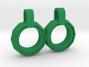 Infinity Pendant in Green Smooth Versatile Plastic