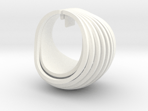 OvalEarring in White Smooth Versatile Plastic