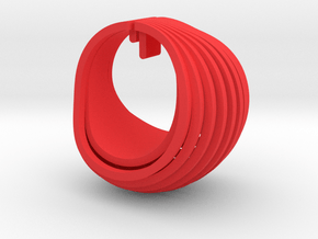 OvalEarring in Red Smooth Versatile Plastic