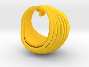 OvalEarring in Yellow Smooth Versatile Plastic