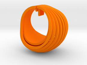 OvalEarring in Orange Smooth Versatile Plastic
