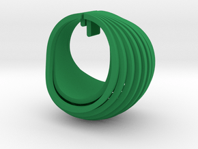 OvalEarring in Green Smooth Versatile Plastic