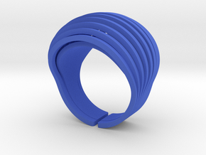 OvalRing (Size US 7 1/2 ; EU 16) in Blue Smooth Versatile Plastic
