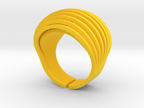 OvalRing (Size US 7 1/2 ; EU 16) in Yellow Smooth Versatile Plastic
