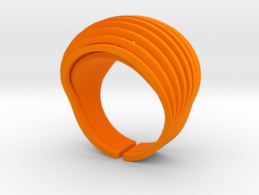 OvalRing (Size US 7 1/2 ; EU 16) in Orange Smooth Versatile Plastic