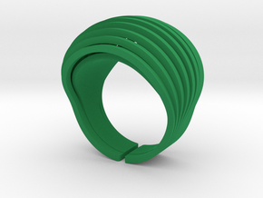 OvalRing (Size US 7 1/2 ; EU 16) in Green Smooth Versatile Plastic
