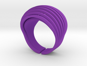 OvalRing (Size US 7 1/2 ; EU 16) in Purple Smooth Versatile Plastic