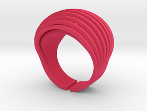 OvalRing (Size US 7 1/2 ; EU 16) in Pink Smooth Versatile Plastic