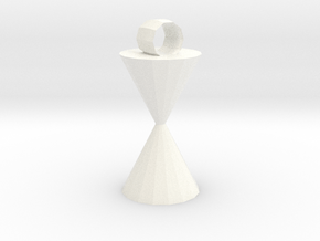 XL Time Pendant in White Smooth Versatile Plastic
