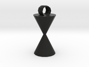 Time Pendant in Black Smooth Versatile Plastic