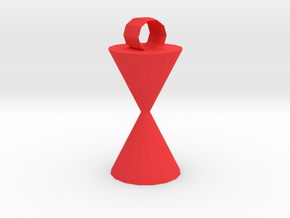 Time Pendant in Red Smooth Versatile Plastic