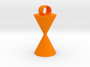 XL Time Pendant in Orange Smooth Versatile Plastic