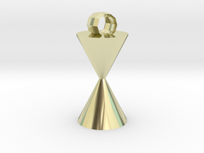 XL Time Pendant in 14k Gold Plated Brass