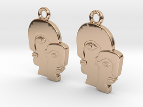 Abstract faces in 9K Rose Gold 