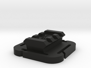 Picatinny Rail (3-Slots) for MOLLE Mount in Black Smooth Versatile Plastic