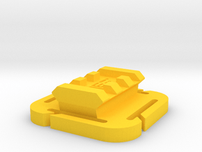 Picatinny Rail (3-Slots) for MOLLE Mount in Yellow Smooth Versatile Plastic