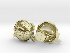 DailyPlanetCufflinks20mm in 14k Gold Plated Brass