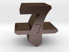 d7 seven-shaped in Polished Bronze Steel