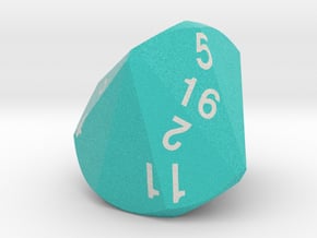 Sphericon d16 (Tiffany Blue) in Natural Full Color Sandstone