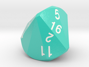 Sphericon d16 (Tiffany Blue) in Smooth Full Color Nylon 12 (MJF)