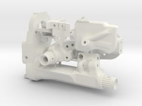 Bully 2 Full Print Front Axle Replacement  in White Natural Versatile Plastic