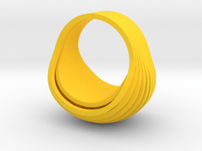 OvalRing in Yellow Smooth Versatile Plastic: 6 / 51.5