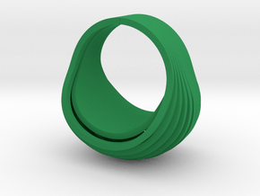 OvalRing in Green Smooth Versatile Plastic: 6 / 51.5