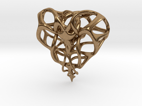 Heart for Love in Natural Brass