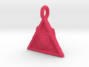 Triangle  pendant by Tsarew art  in Pink Smooth Versatile Plastic: Medium