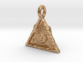 Triangle  pendant by Tsarew art  in Polished Bronze: Medium