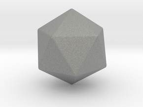 Blank D20 in Gray PA12: Small