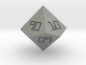Programmer's D10 (tens) in Gray PA12: Small