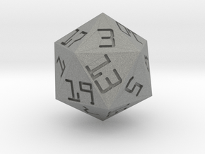 Programmer's D20 in Gray PA12: Small