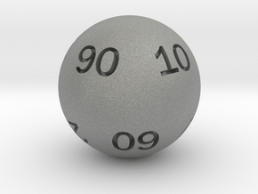 Sphere D10 (tens) in Gray PA12: Small