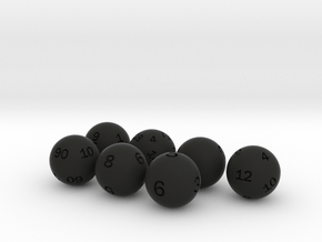Sphere Set in Black Smooth PA12: Small