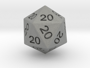 All Twenties D20 in Gray PA12: Small