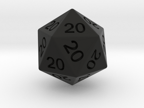 All Twenties D20 in Black Smooth PA12: Small