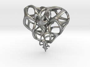 Heart for Love in Natural Silver