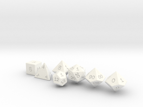 Gambler's Set in White Smooth Versatile Plastic: Small